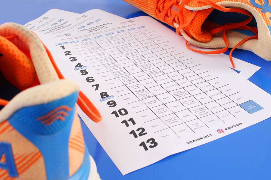 allenamento maratona tabelle