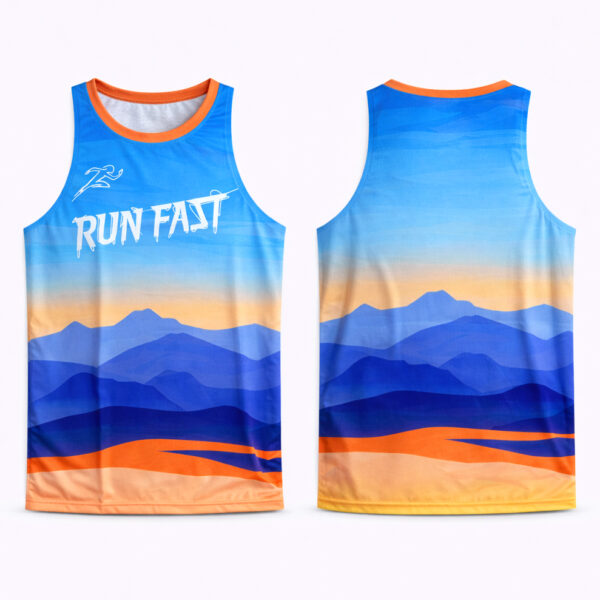 Canotta tecnica Blue Orange